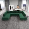 Brooke - U Shape Corner Sofa - Green - Image 8