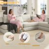 Oversized Upholstered Sectional Sofa Couch Set, Modular L Shaped Floor Sofa Set With 6 Pillows For Living Rooms - Light Gray - Image 22