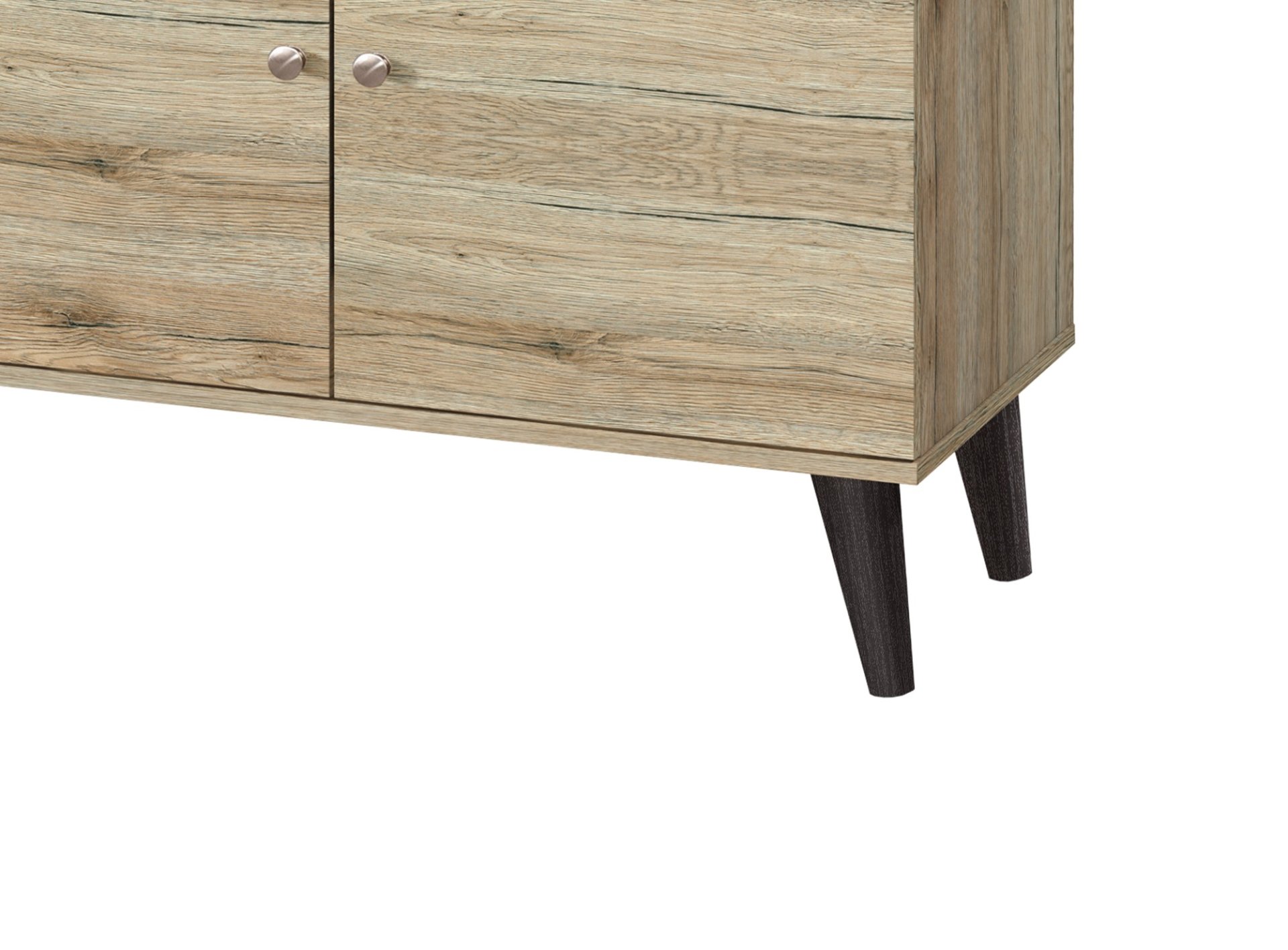 Amidon - TV Stand For TV's Up To 63", With 2 Storage Shelves & 1 Cabinet, Modern Entertainment Centre For TV In Living Room - Oak - Image 2