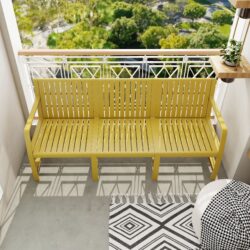 1 Piece Indoor / Outdoor 3 Seater Sofa, UV Resistant, Waterproof And Durable - Brick Yellow