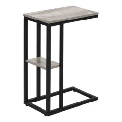 Accent Table, C - Shaped, Contemporary And Modern - Gray