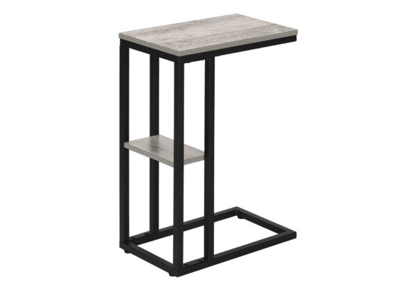 Accent Table, C - Shaped, Contemporary And Modern - Gray