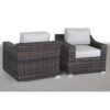 Modern Patio Chair With Cushions (Set of 2) - Brown - Image 4