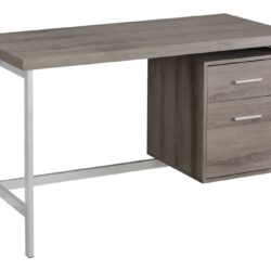 Computer Desk For Home Office, Laptop, Left, Right Set - Up, Storage Drawers, Contemporary & Modern - Taupe