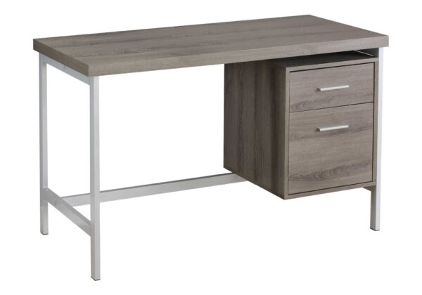 Computer Desk For Home Office, Laptop, Left, Right Set - Up, Storage Drawers, Contemporary & Modern - Taupe