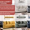 Luxe - Oversized 2 Piece Right Facing Sectional Couches For Living Room, L Shaped Sofa With Chaise - Dark Green - Image 11