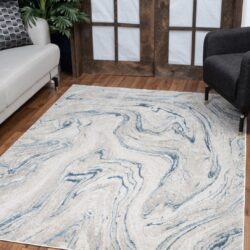 Elegance - 5'3" X 7'3" Polyester Area Rug - Ivory