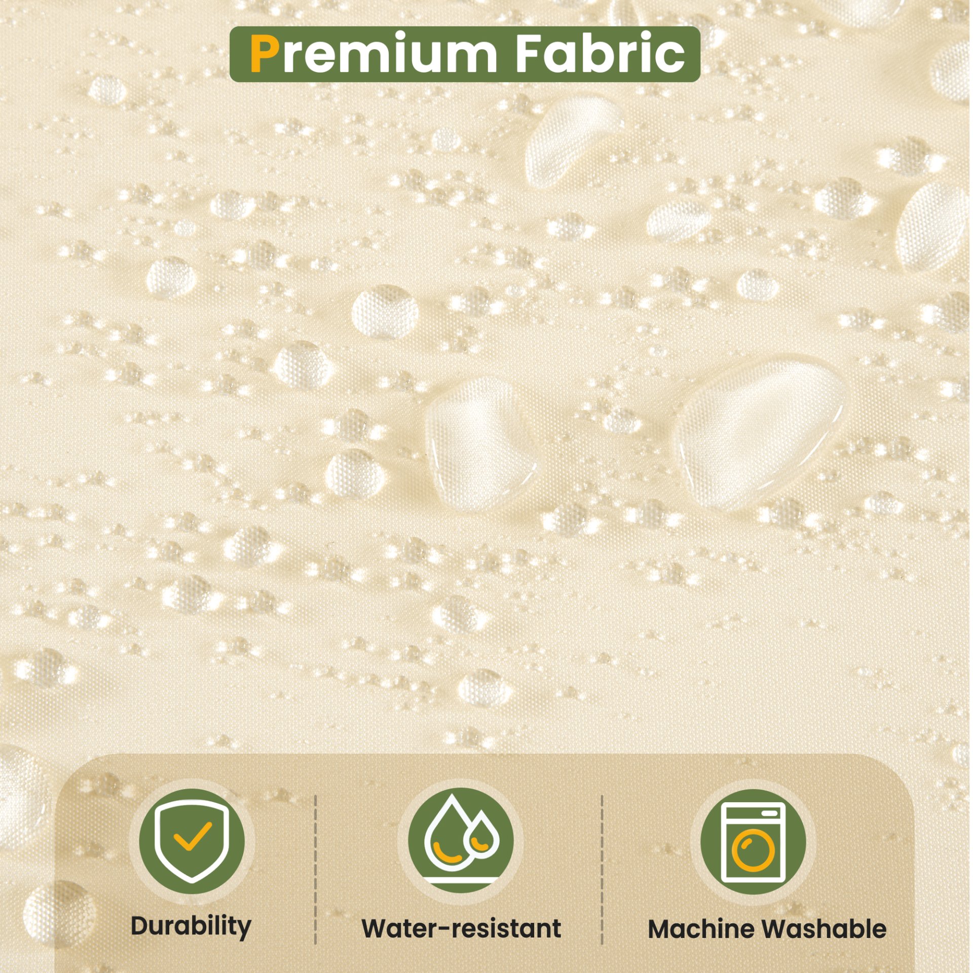 Outdoor Sectional Sofa Set With Adjustable Reclining Seats For Backyard - Beige - Image 5