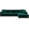 Mano - Right Facing L-Shaped Sectional Sofa - Green - Image 7