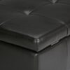 Dover - Square Coffee Table Storage Ottoman - Tanners Brown - Image 5