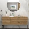 Modern Rectangular Undermount Bathroom Sink With Overflow - White - Image 5