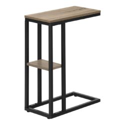 Accent Table, C - Shaped, Contemporary - Taupe