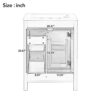Bathroom Vanity With Sink, Soft Close Storage - Green - Image 11