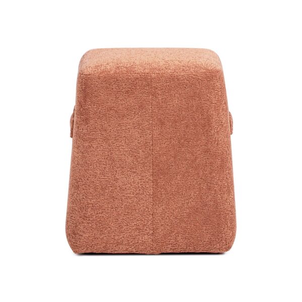 Clyde - Tapered Square Upholstered Ottoman - Spice Orange