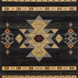 Tribes - 2' X 3' Southwest Area Rug - Black