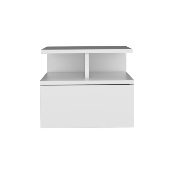 Flopini - Floating Nightstand With 1 Drawer, Compact Size - White
