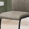 Dining Chair, Side, Upholstered For Dining Room, Contemporary (Set of 2) - Taupe - Image 9