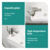 Rectangle Wall Mount Bathroom Sink, Single Faucet Hole - White - Image 7