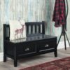 Burlington - Entryway Storage Bench With Drawers - Black - Image 8