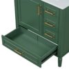 30" Bathroom Vanity Set With Soft Close Doors And Handles - Green - Image 17