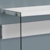 Accent Console Table For Entryway, Glossy Contemporary & Modern - White - Image 3