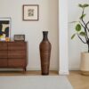 Tall Standing Designer Floor Vases With Elegant 2 Tone Finishes Ideal For Decorating Living Rooms, Bedrooms, Entryways Perfect For Decorating Your Home - Black / Gray - Image 17
