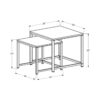 Nesting Table, Transitional (Set of 2) - Brown - Image 5