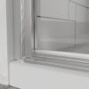 Frameless Bi Fold Pivot Shower Doors, Clear Tempered Glass, Reversible - Chrome - Image 6