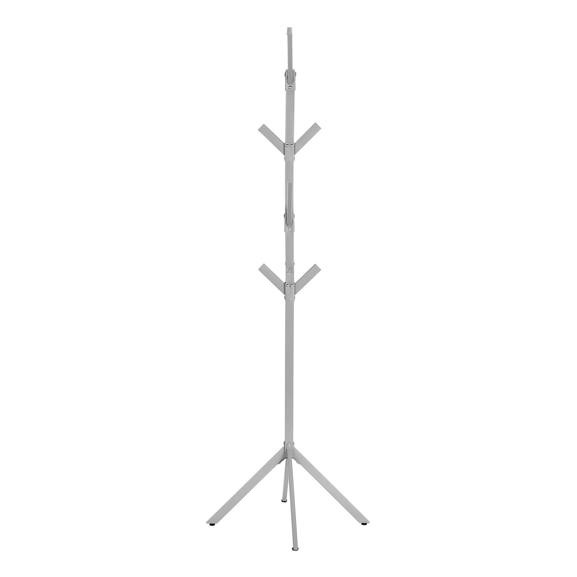 Coat Rack, Hall Tree, Free Standing, 8 Hooks, Entryway, Contemporary & Modern - Silver - Image 7