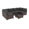 Cushion Covers For 7 Piece Wicker Sectional Sofa, 14 Pack Seat And Back Slipcovers With Zipper - Gray - Image 11