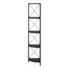 Bookshelf, Bookcase, Etagere, Corner, 4 Tier, Office, Contemporary & Modern - Espresso - Image 2