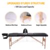 Massage Table Portable Massage Bed Lash Bed With Carrying Case Spa Table Height Adjustable, Salon Bed Face Cradle Bed - Black - Image 11