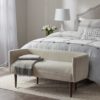 Farrah - Accent Bench With Low Back & Sides - Cream - Image 2