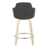 Boyne - Contemporary Fixed Height Counter Stool With Swivel With Round Footrest (Set of 2) - Natural / Dark Gray - Image 5