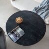 Round Dining Table With Pedestal Base - Black - Image 7