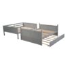 Full Over Full Bunk Bed With Twin Size Trundle - Gray - Image 4