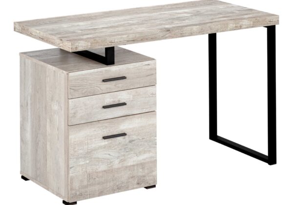 Computer Desk For Home Office, Laptop, Left, Right Set - Up, Storage Drawers - Taupe