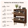 Medieval - Independent Shoe Cabinet With 2 Flip Drawers - Walnut - Image 10