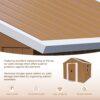 Heavy Duty Storage Shed With Windows, Lockable Door & Ventilation, Weatherproof Outdoor Garden Shed For Backyard - Brown - Image 5