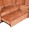 L Shaped Convertible Sofa Bed With Pull Out Bed, Cup Holders, And Storage - Orange - Image 25