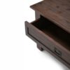 Monroe - Square Coffee Table - Distressed Charcoal Brown - Image 4