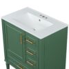 30" Bathroom Vanity Set With Soft Close Doors And Handles - Green - Image 16
