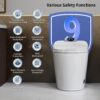Smart Toilet Bidet Combo With Foot Sensor, LED Display, Heated Seat And Airflow, Ceramic - White - Image 12
