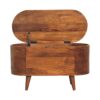 Rounded Lid Up Blanket Box - Chestnut - Image 4
