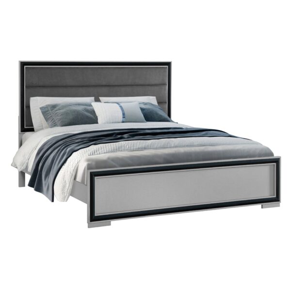 Adelaide - 5 Pieces King Bed With LED Set - Black