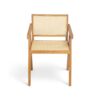 Chandigarh - Chic Arm Dining Chair Set (Set of 2) - Natural - Image 6