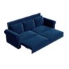 King Pull Out Sofa Bed, Chesterfield Sofa, 3 In 1 Velvet Convertible Sleeper Sofa With Nailhead Trim & Rolled Arm For Living Room, Bedroom, Apartment, Office - Blue - Image 10
