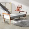 Cora - Mid-Century Modern Gray Bench - Gray - Image 9
