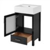 Bathroom Vanity With Sink And Ample Storage - Black - Image 12