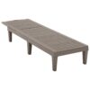 2 Piece Outdoor Chaise Lounges With Adjustable Backrest In Light Polypropylene Resin - Light Brown - Image 14